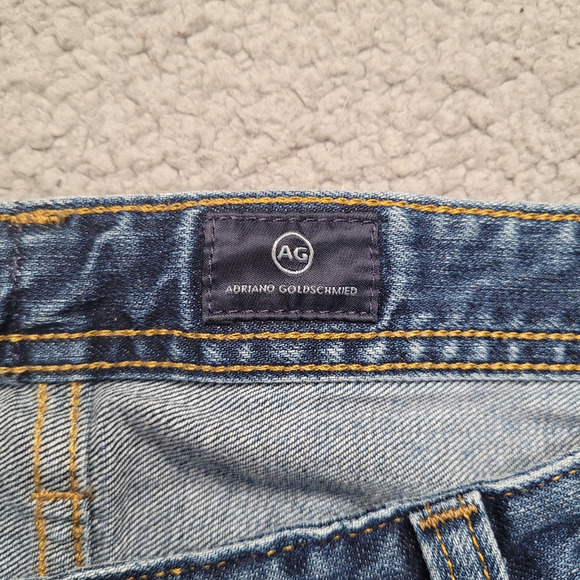 AG Adriano Goldschmied Jeans Mens 36x34 Blue Denim The Matchbox Slim Straight - Picture 5 of 10